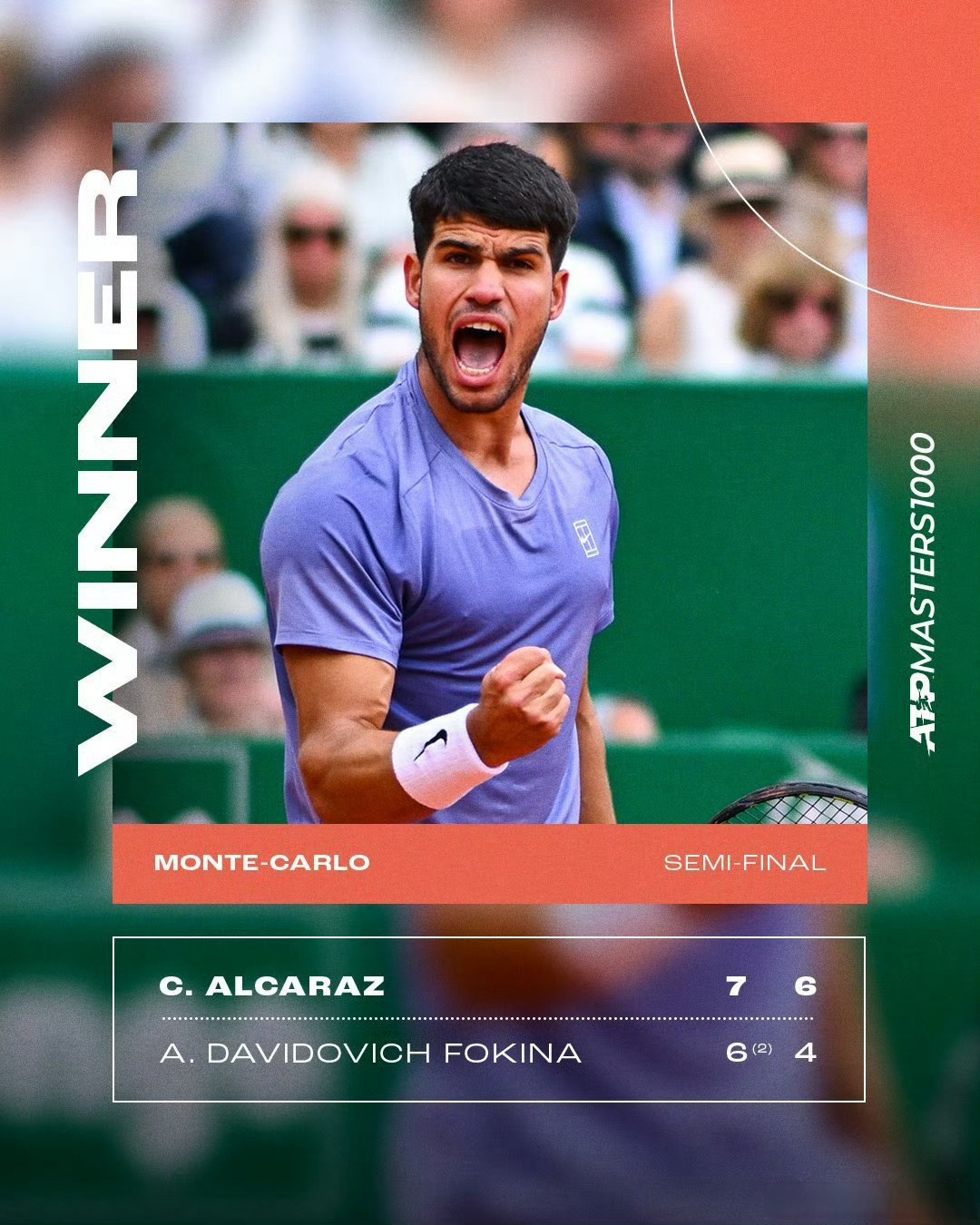 开云体育在线-蒙特卡洛大师赛轻取美网，阿尔卡拉斯刷新纪录